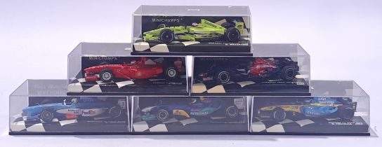 Minichamps a boxed F1 car group (see photo). Conditions are generally Excellent in Good Plus cases.