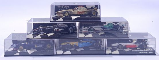 Minichamps a boxed F1 car group (see photo). Conditions are generally Excellent in Good Plus cases.