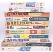 Airfix, a boxed military plastic kit group comprising of mainly 1:600 scale Military Battleships