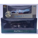 AutoArt and Universal Hobbies, a 1/18 scale mixed boxed pair to include Jaguar C-Type and Gulf Po...