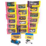 Matchbox "Models Of Yesteryear" a boxed group of mainly Pink & Yellow window boxes