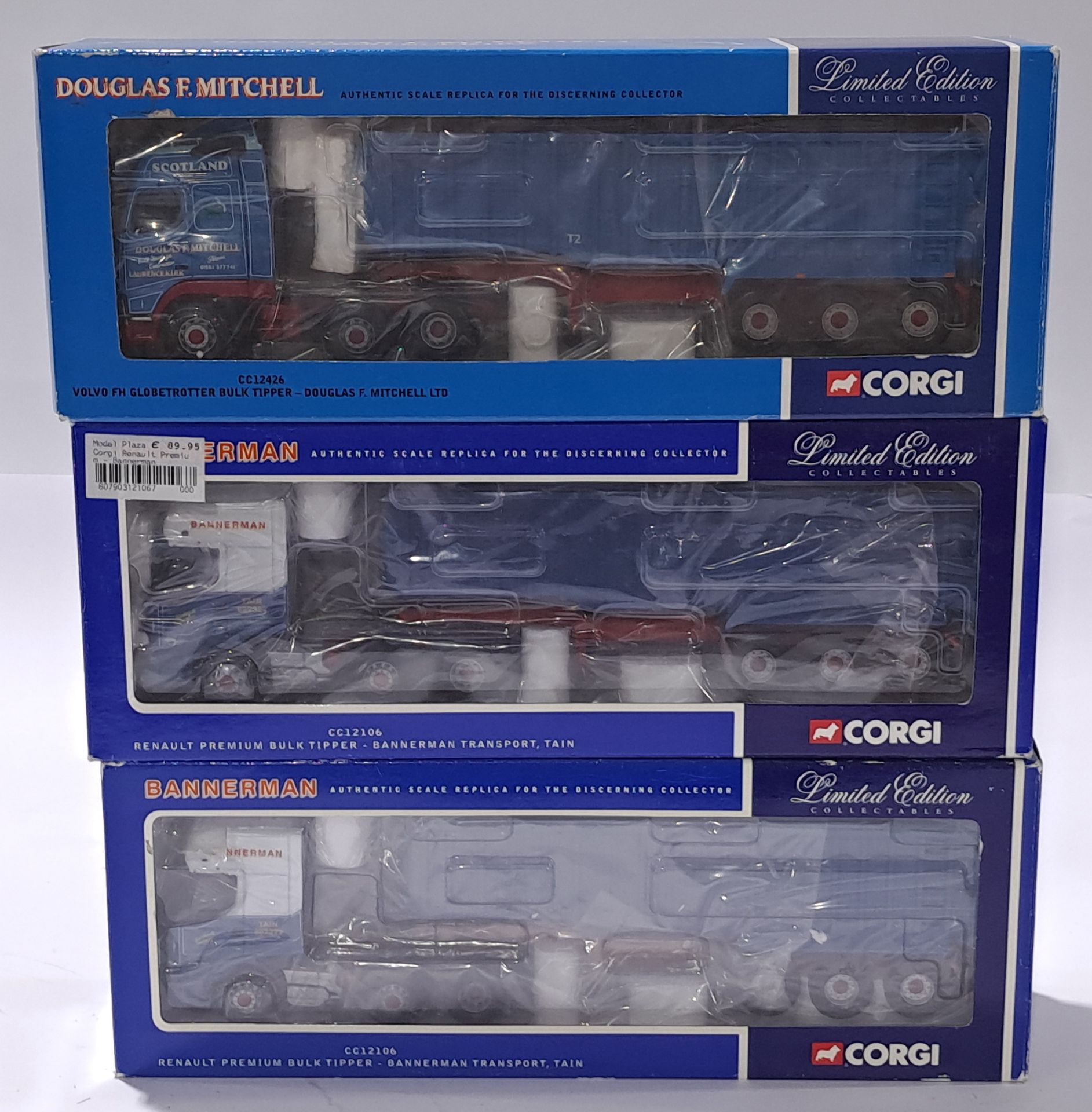 Corgi a boxed trio of 1/50 scale tankers to include CC12426, CC12106 and CC12106. Conditions gene...