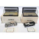 Franklin Mint, a boxed pair with display cases