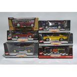 Ertl American Muscle & Bburago 1:18 scale, a boxed group of cars