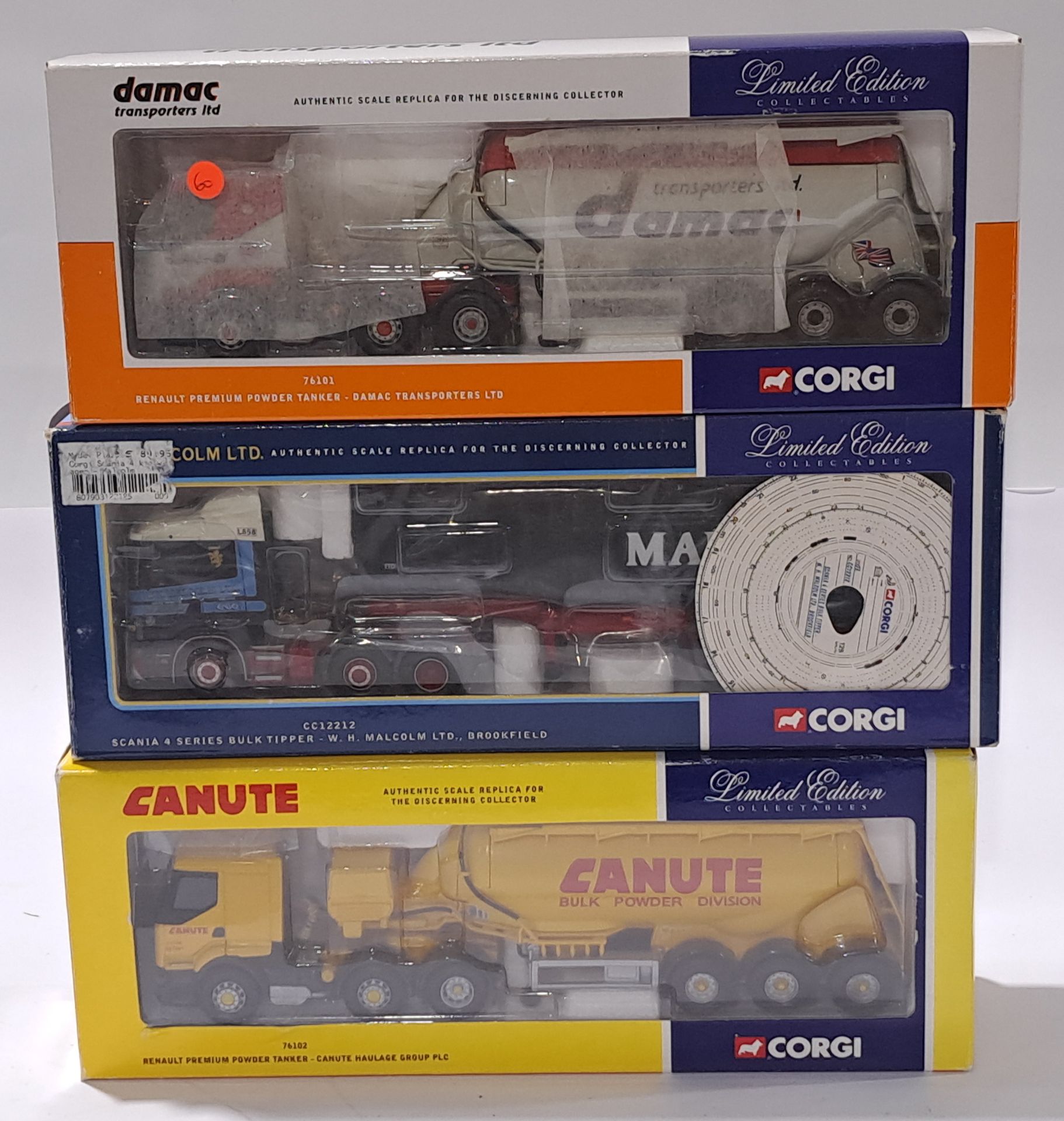 Corgi a boxed trio of 1/50 scale tankers to include CC12212, CC76102 and CC76101. Conditions gene...