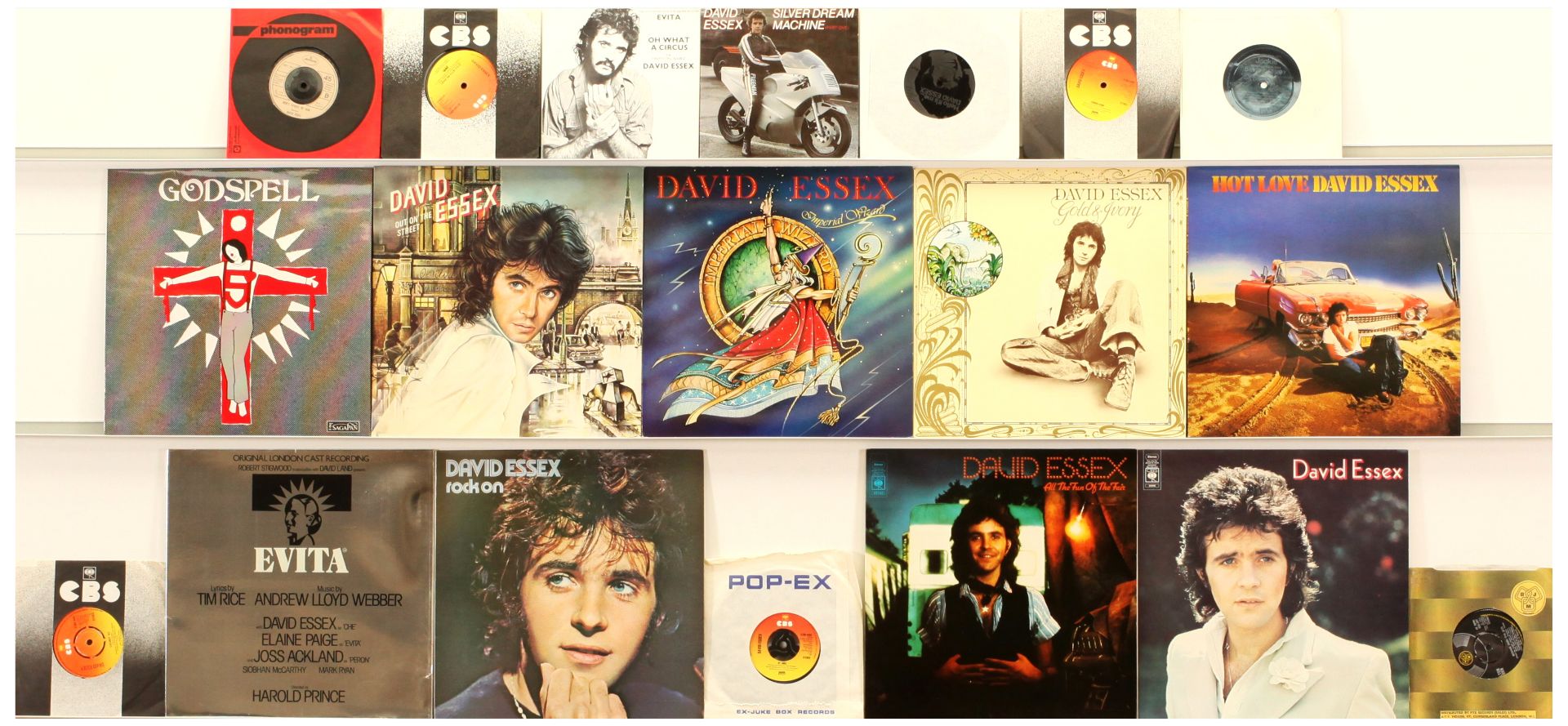 David Essex LPs, CDs and VHS tapes