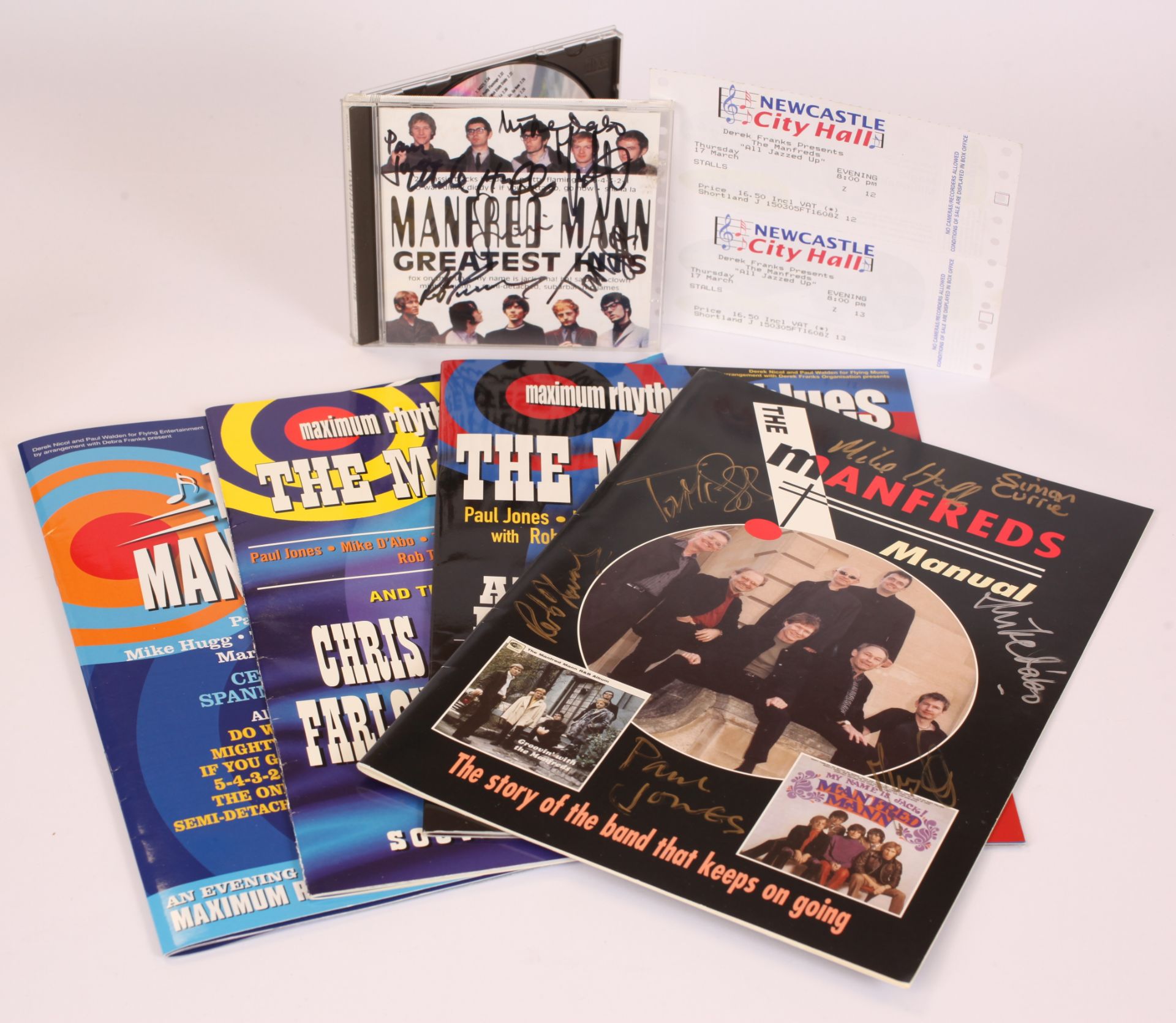A Collection Of Moody Blues and The Manfreds Tour Memorabilia