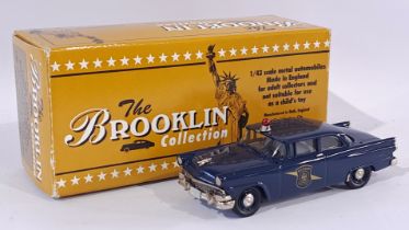 Brooklin Models No.BRK23AA 1956 Ford Mainline "Michigan State Police" Car - blue body, red roof l...