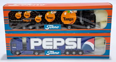 Tekno, a boxed 1:50 scale trucks/trailers (The British Collection) pair