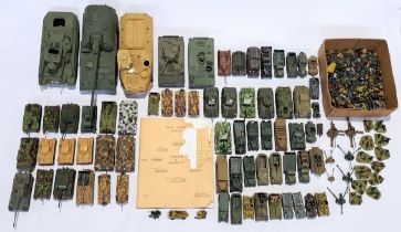 Large group of pre-made plastic military kits (unknown makers)