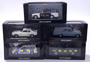 Minichamps a mixed group of 1/43 scale Police Vehicles. Conditions generally appear Near Mint in ...