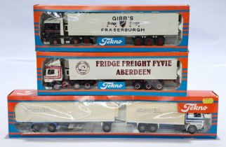 Tekno, a trio of boxed 1:50 scale trucks 