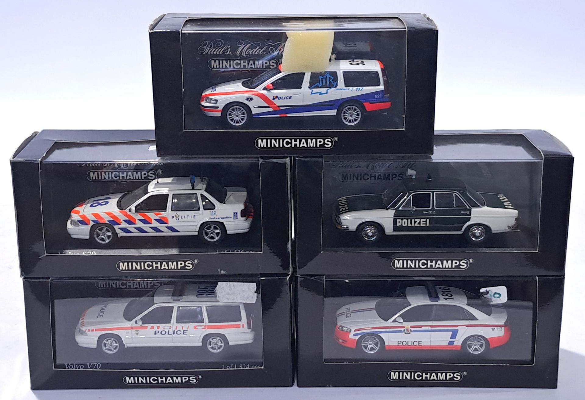 Minichamps a mixed group of 1/43 scale Police Vehicles. Conditions generally appear Near Mint in ...