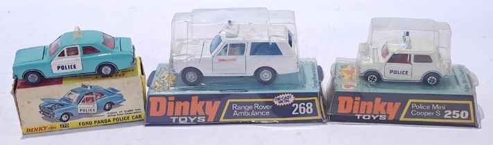 Dinky a mixed Emergency service trio to include 268 Range Rover and others. Conditions generally ...