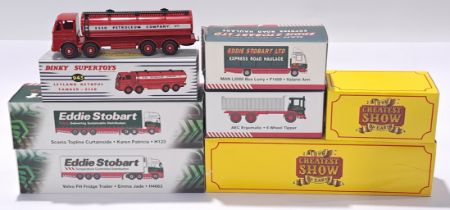 Atlas, a mixed boxed group to include Dinky, Eddie Stobart and similar. Conditions generally appe...