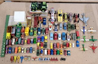 Marx Toys, Corgi, Matchbox, Dinky & similar. a mostly unboxed mixed vehicle and accessories group