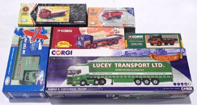 Corgi a mixed commercial group including Flatbed trucks and Trailers and others. Conditions gener...
