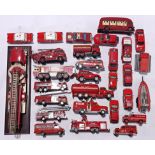 Fire Engines/Services, a mixed unboxed group of similar fire service vehicles. Conditions general...