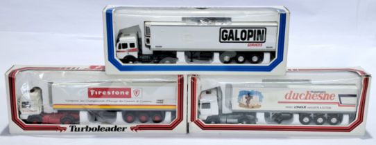 Louis Surber, a trio of boxed 1:43 scale trucks