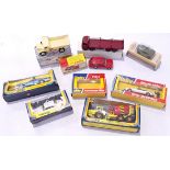Corgi and Dinky a mixed boxed group (one box has no model). Conditions generally appear Good to E...