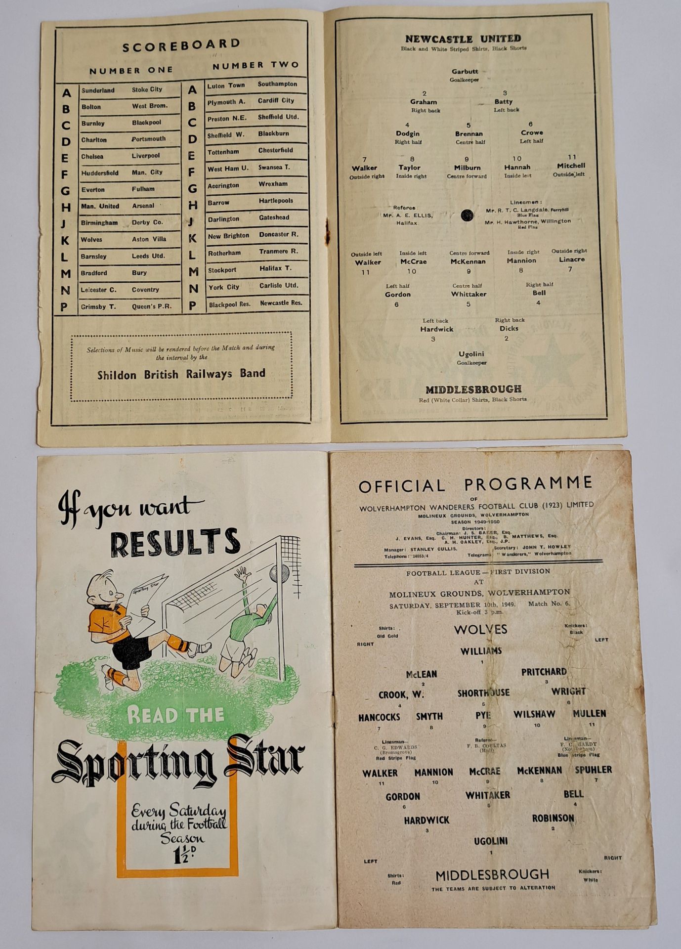 Middlesbrough FC Early mainly 1940's Vintage Away Football Programmes - Image 6 of 7