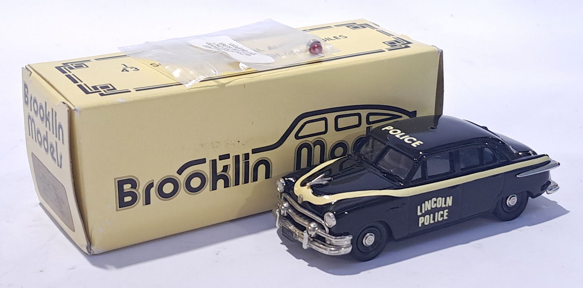 Brooklin Models BRK 51a 1951 Ford Fordor 'Police' Limited Edition 'Factory Special' - black - Min...