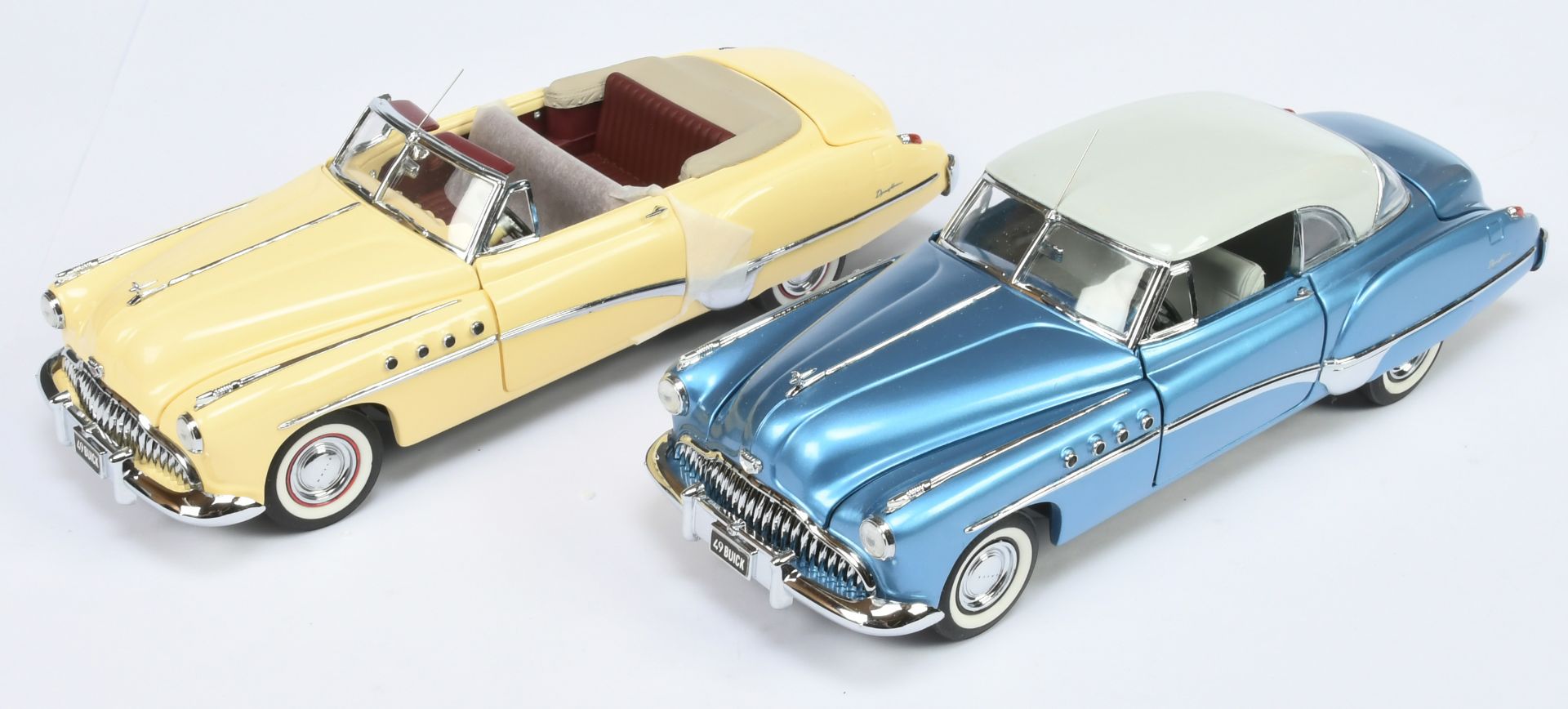 Franklin Mint 1/24th scale pair (1) B11TL08 1949 Buick Roadmaster, (2) B11UB76 1949 Buick Roadmas...