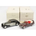 Franklin Mint 1/24th scale pair (1) B11RJ96 1939 Maybach Zeppelin, (2) B11RU76 1941 Lincoln Conti...