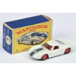 Matchbox Regular Wheels No.41c Ford GT - white body with dark blue racing number 6 bonnet decal, ...