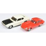 A pair of plastic model cars (1) Japanese manufactured Ford Capri, (2) Lucky - Hong Kong manufact...