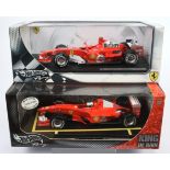 Hot Wheels 1/18th scale pair (1) 50909 Ferrari M. Schumacher 'King of Rain' F1-2000 5480/9999pcs,...