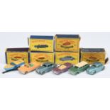 Matchbox unboxed Regular Wheels group to include 25b Volkswagen Beetle - metallic blue, grey plas...