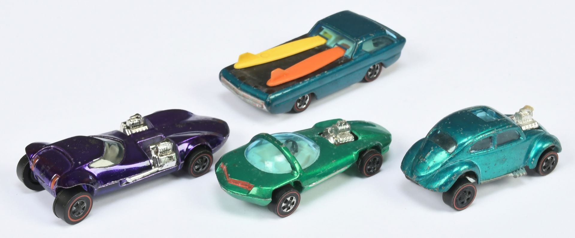 Mattel Hot Wheels Redline unboxed group (1) Deora - blue with surfboards (2) Custom Volkswagen - ... - Image 2 of 2