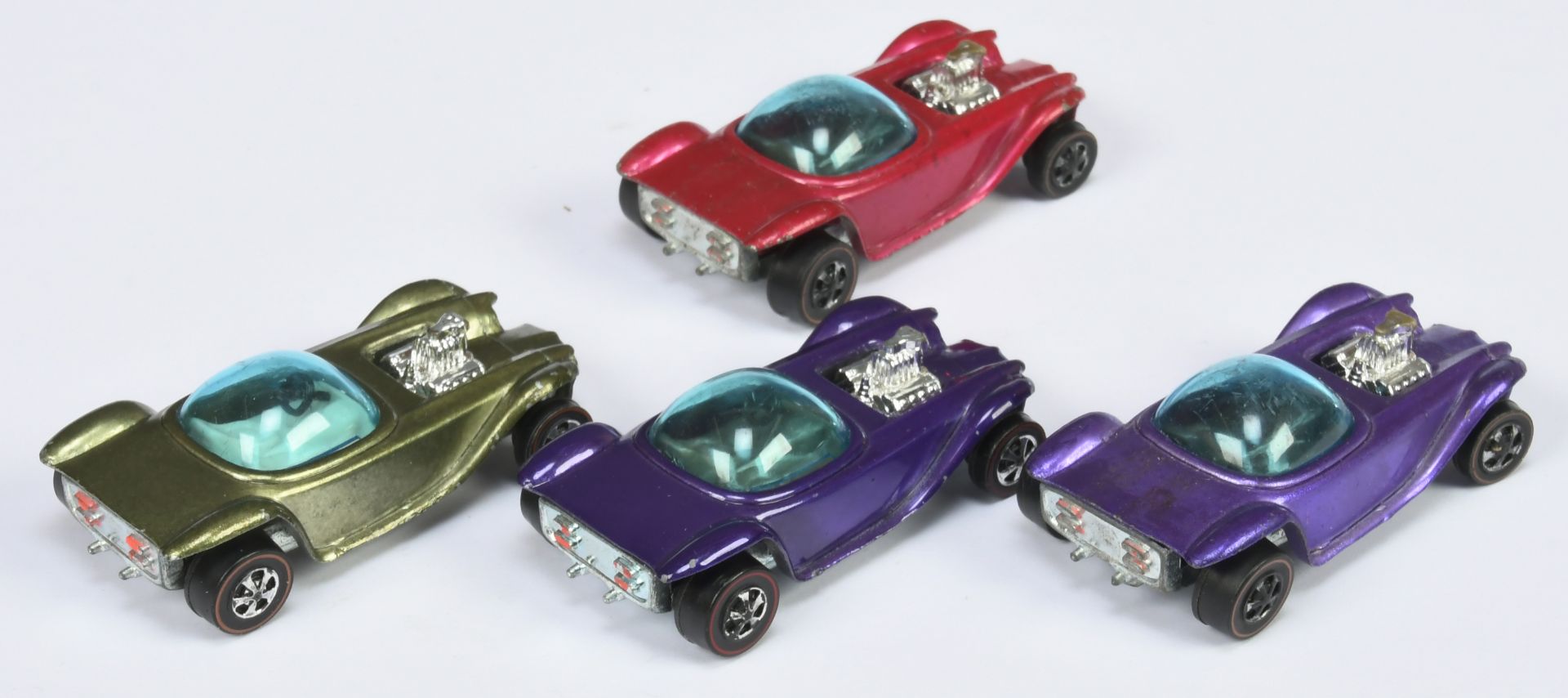 Mattel Hot Wheels - Redline - Beatnik Bandit group (1) champagne gold (2) metallic red (3) purple... - Image 2 of 2