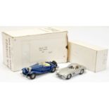 Franklin Mint 1/24th scale pair (1) 1935 B11XM23 Mercedes 500K (blue), (2) B11KC49 1954 Mercedes ...
