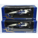 Minichamps 1/18 scale pair (1) 180010095 Williams BMW FW 22 Showcar 2001 - R. Schumacher (2) 1800...