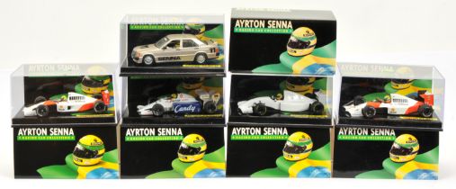 Ayrton Senna Racing Car Collection 1/43rd scale group (1) Mercedes Benz Typ 190E 1984 (2) Toleman...