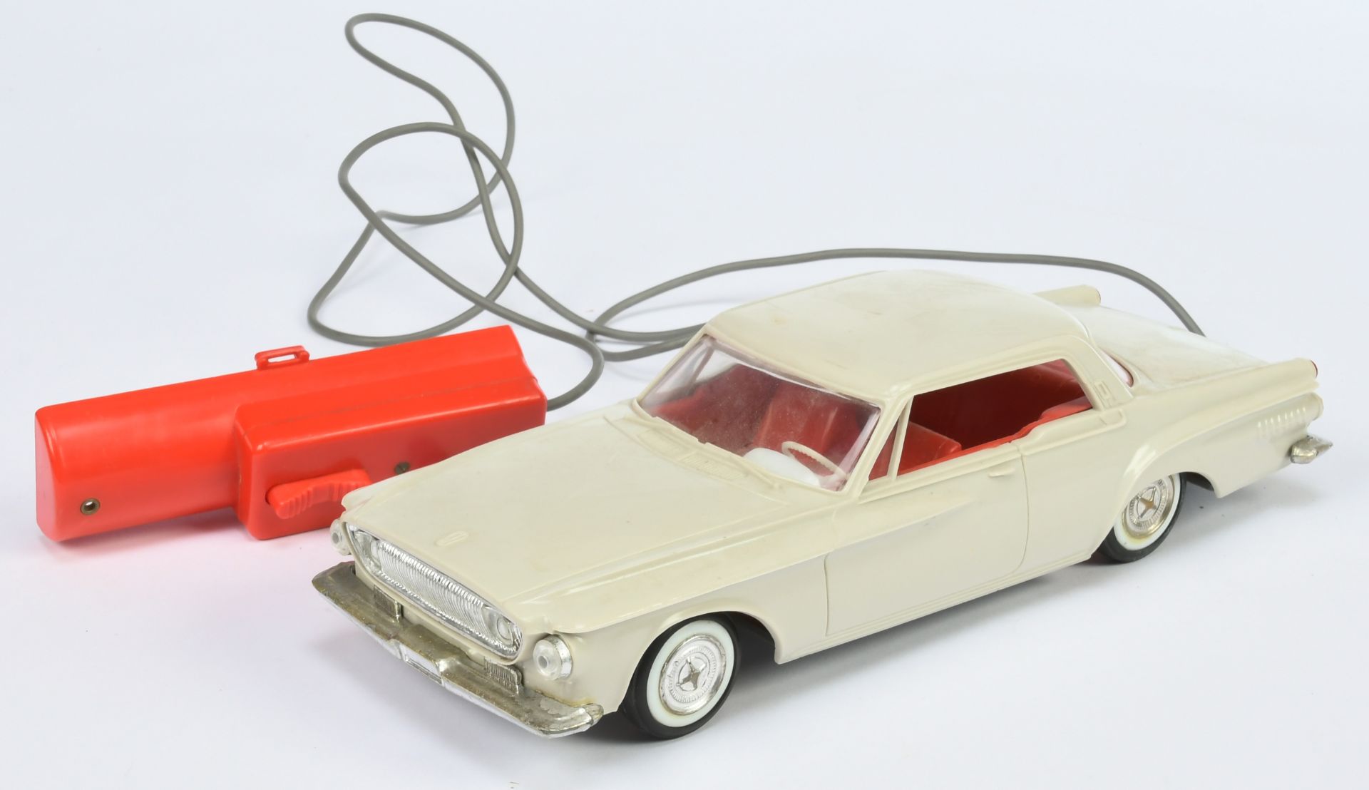 Empire Made - Plymouth Valiant plastic car with remote control cable attached, (battery operated ...
