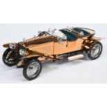 Franklin Mint B20UX56 1/24th scale 1921 Silver Ghost - copper covered body with FM Paperwork - Ne...