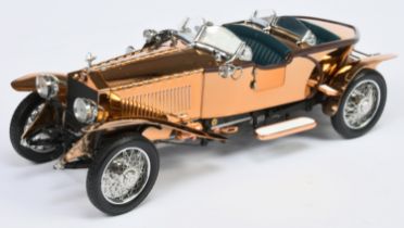 Franklin Mint B20UX56 1/24th scale 1921 Silver Ghost - copper covered body with FM Paperwork - Ne...