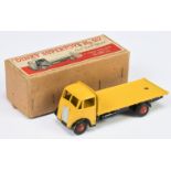 Dinky 512 Guy (type 1) Flat Truck - yellow cab and back, black chassis and wheel arches, red hubs...