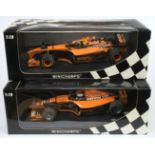 Minichamps 1/18 scale pair (1) 180000019 Arrows Supertec A21 - J. Verstappen (2) 100020020 Orange...