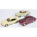 A group of 1/20 scale plastic model cars (1), Gama - Opel Cadette coupe, (2) Echelle - Renault R8...