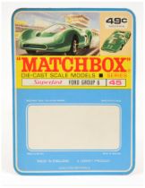 Matchbox Superfast Proof North American Market Backing Card for 45a Ford Group 6