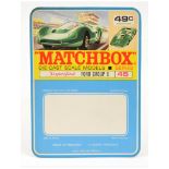 Matchbox Superfast Proof North American Market Backing Card for 45a Ford Group 6