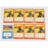 Matchbox Superfast & Regular Wheels group of unused Blister Pack Backing Cards