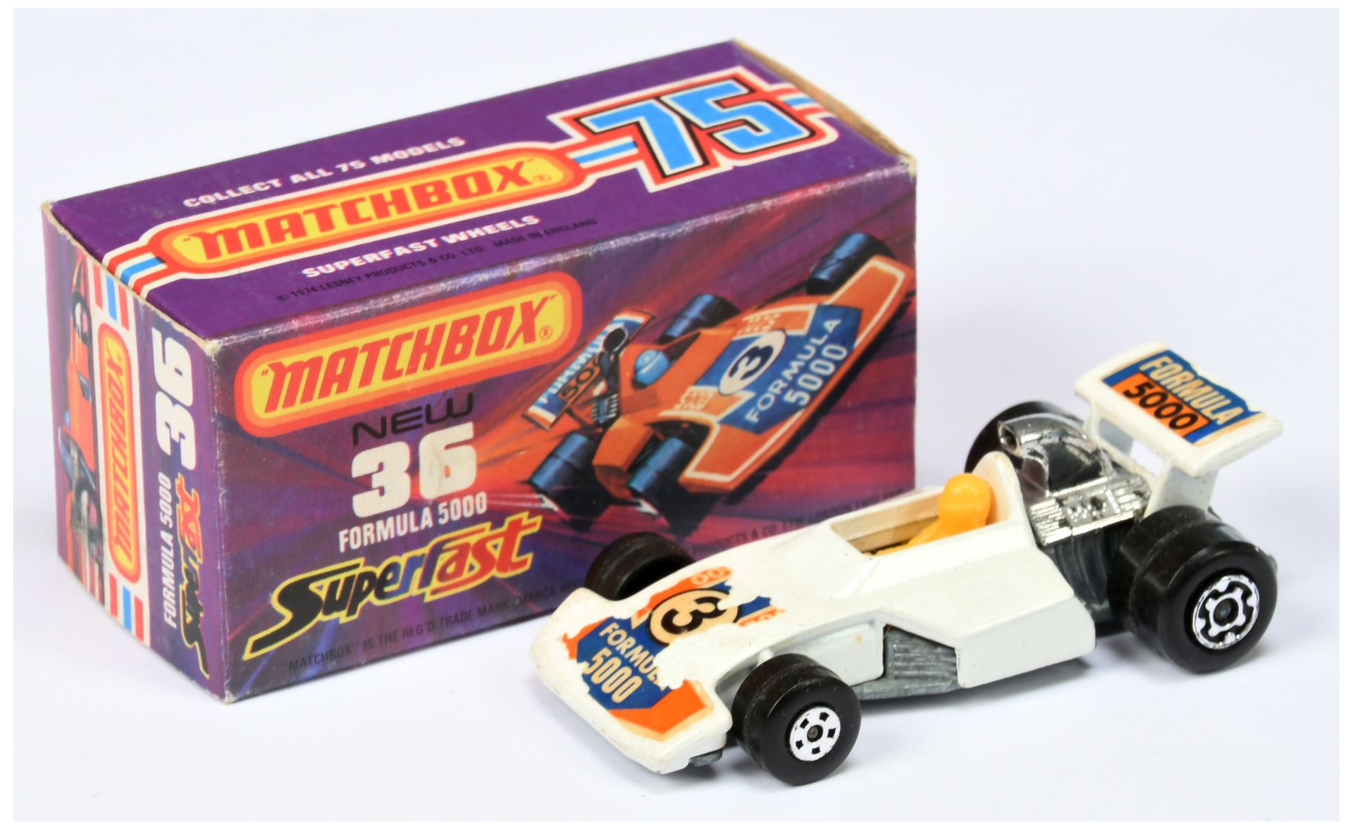 Matchbox Superfast 36c Formula 5000 Racing Car MADE IN BRAZIL ISSUE