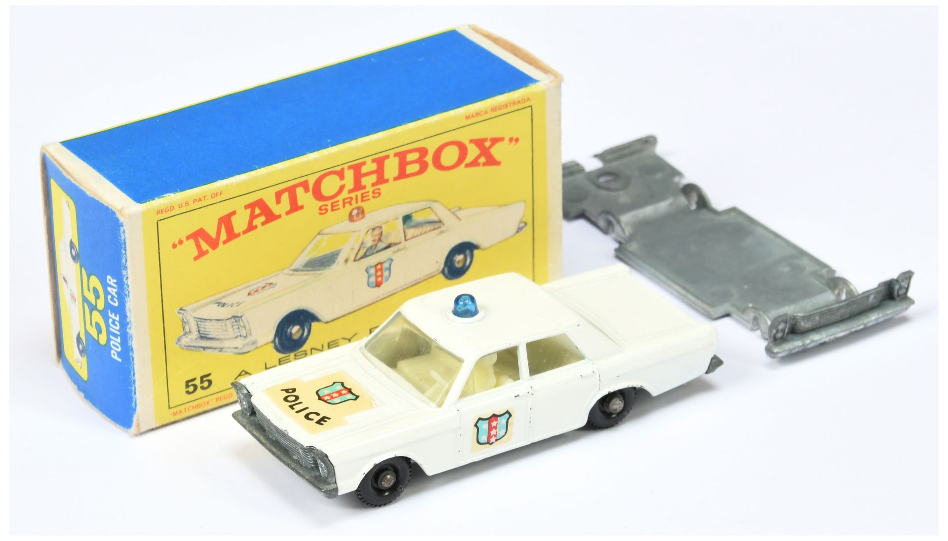 Matchbox Regular Wheels 55c Ford Galaxie Police Car