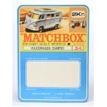 Matchbox Sample Blister Pack Backing Card  for 34c Volkswagen Transporter Camper Van 