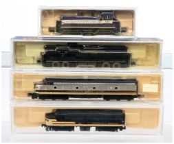 Life Like Trains N Gauge group of American Outline Diesel Locomotives comprising of